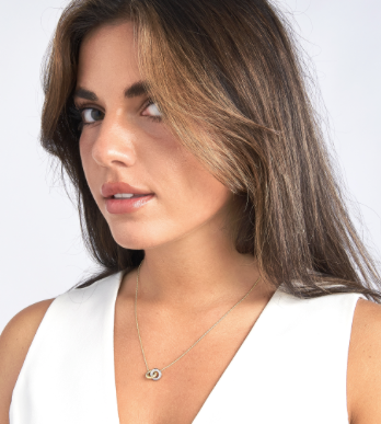 Two-Tone Interlocking Circle Necklace – Henri Noël