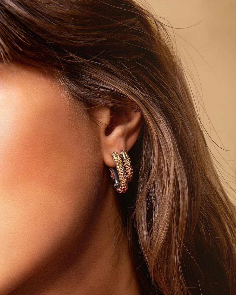 Selim Mouzannar - Link Earrings - Orange Sapphires