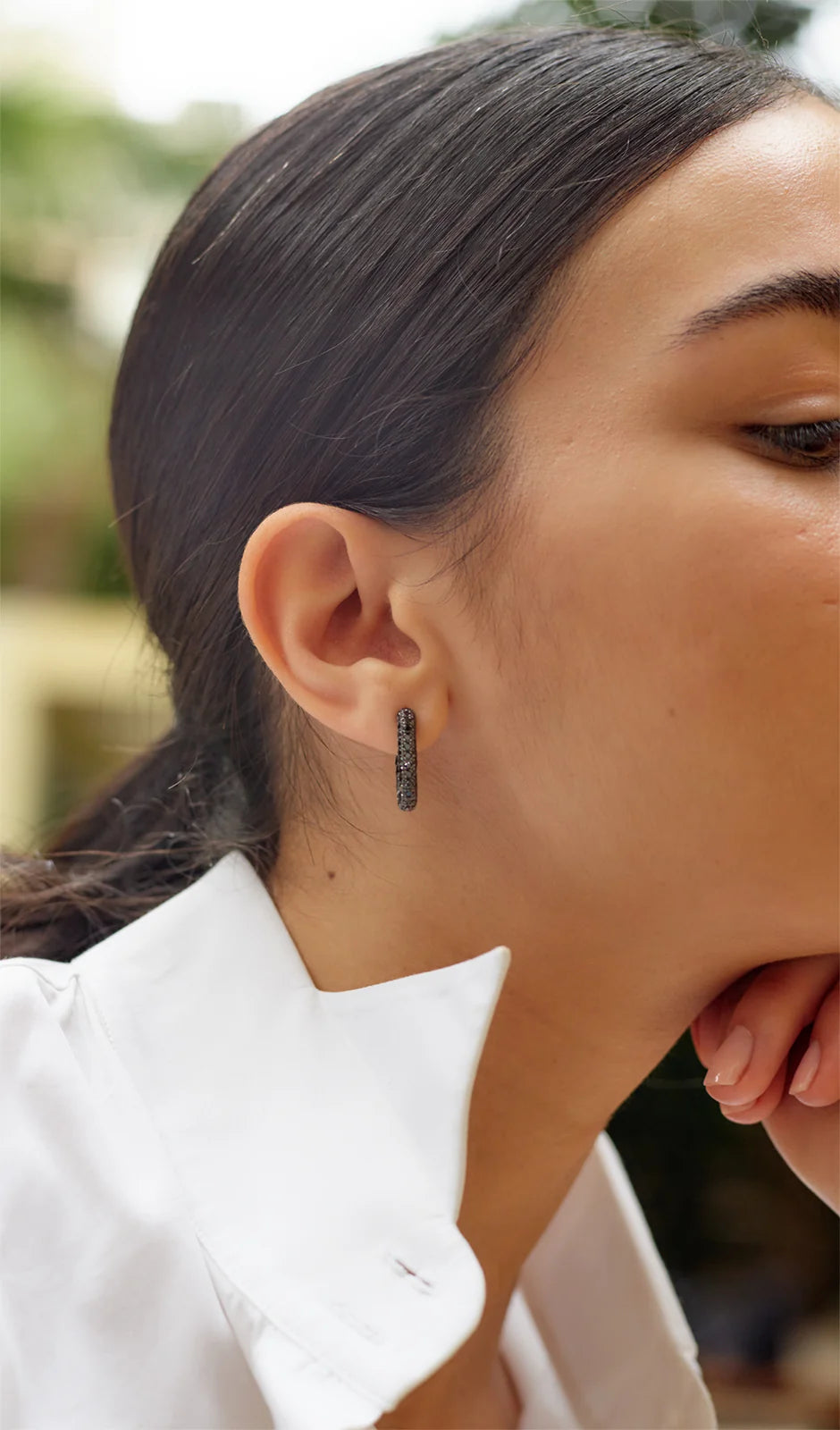 Selim Mouzannar - Link Earrings - Black Diamonds