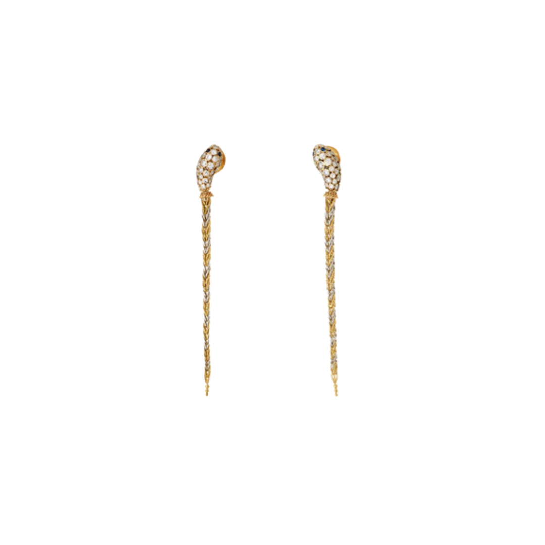 Selim Mouzannar - Basilik Drop Earrings with Blue Sapphires – Henri Noël