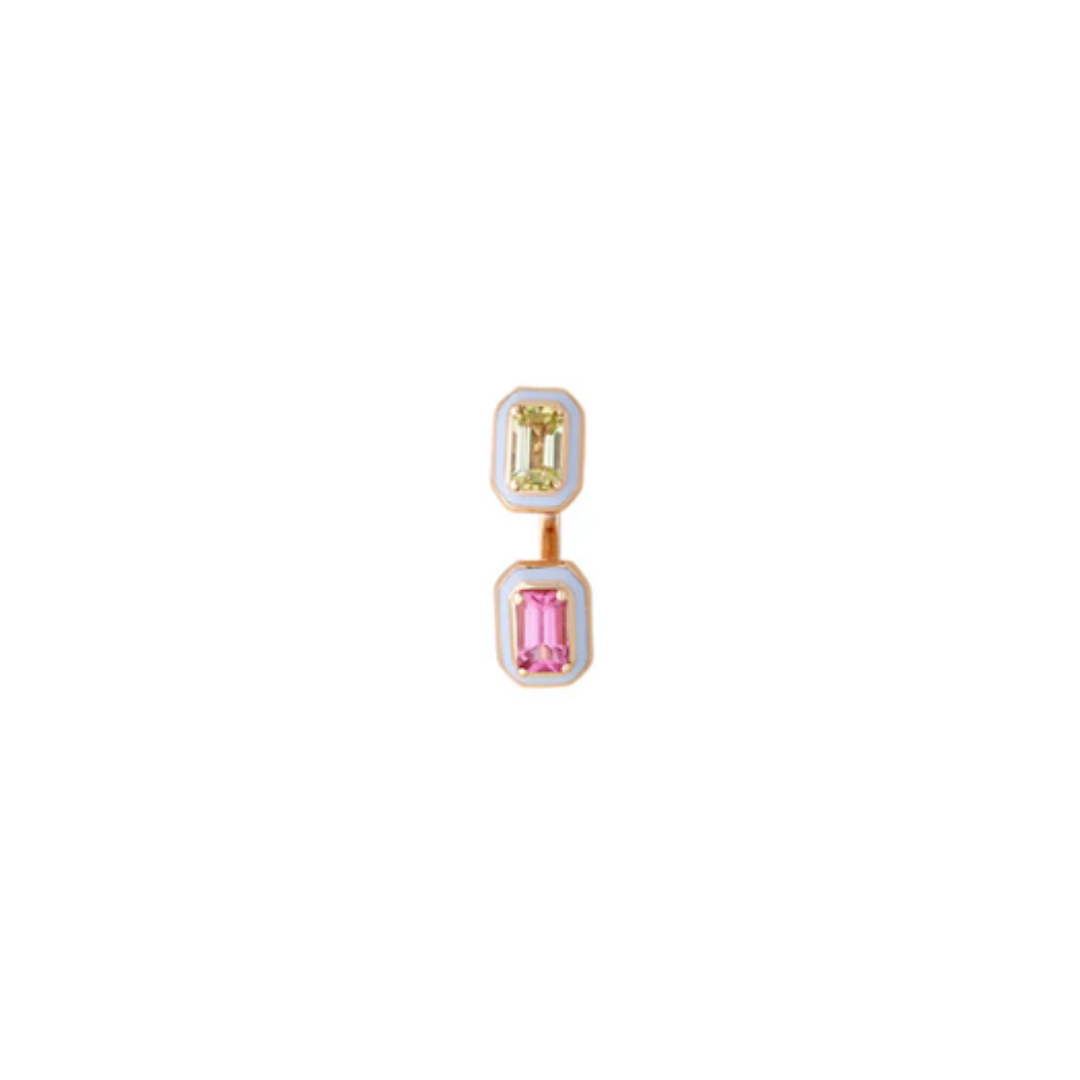 Selim Mouzannar - Mina Green and Pink Tourmaline Earrings – Henri Noël