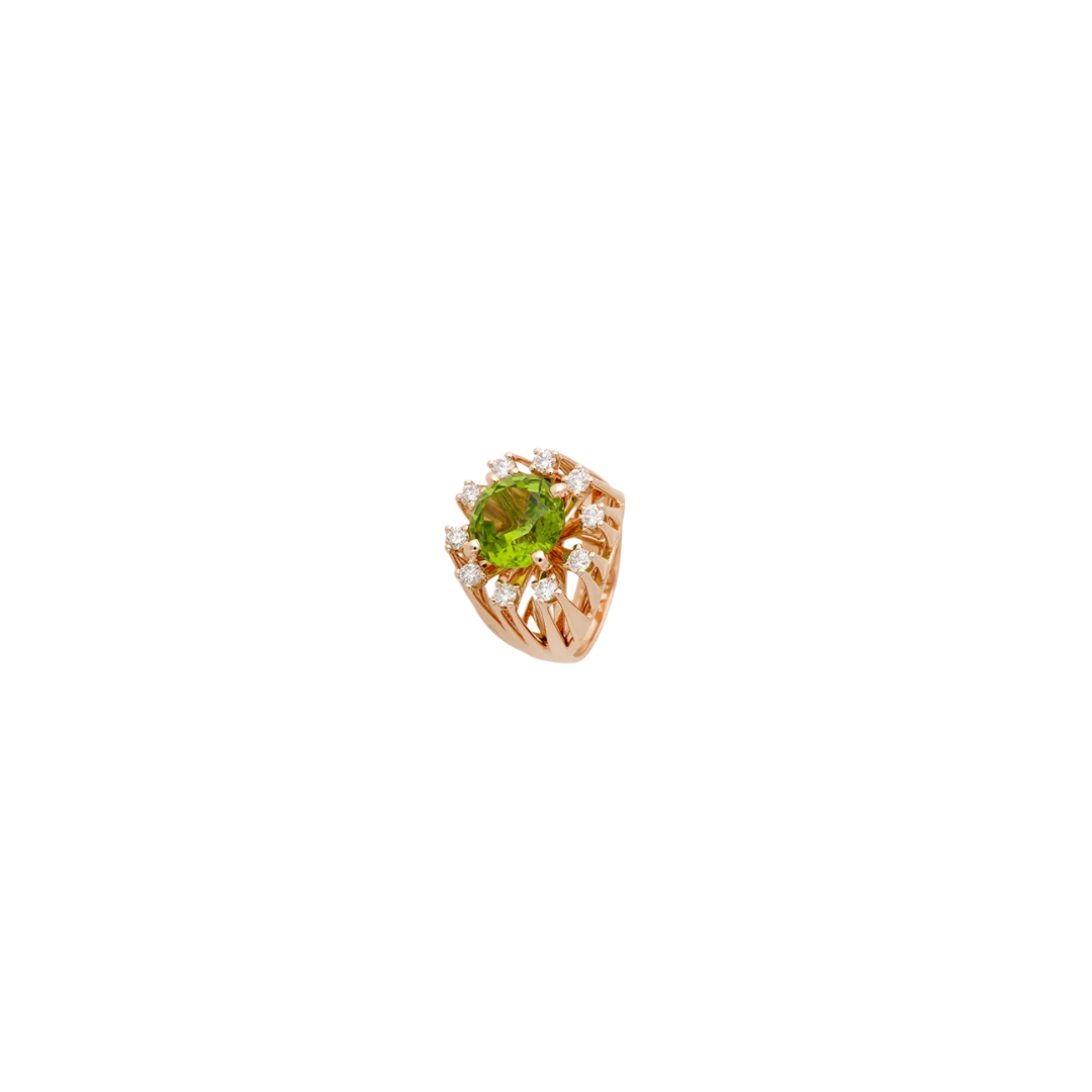 Selim Mouzannar - Unique Pinky Ring Peridot & Diamonds – Henri Noël