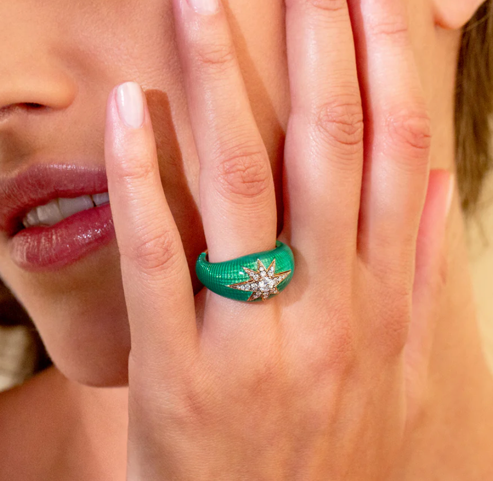 Selim Mouzannar - Aïda Green Ring – Henri Noël