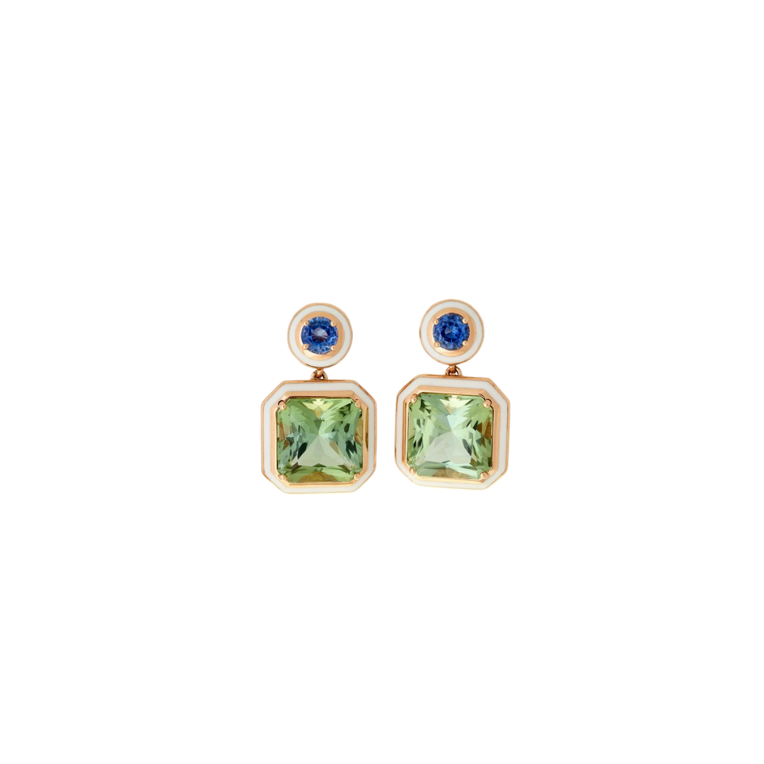 Selim Mouzannar - Green Tourmaline Mina Earrings – Henri Noël