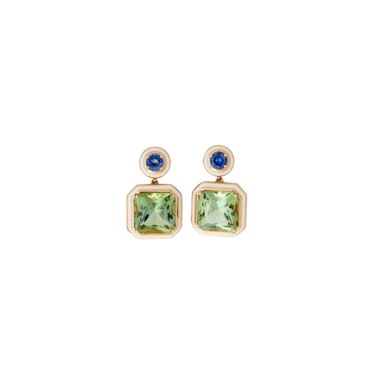 Selim Mouzannar - Green Tourmaline Mina Earrings – Henri Noël