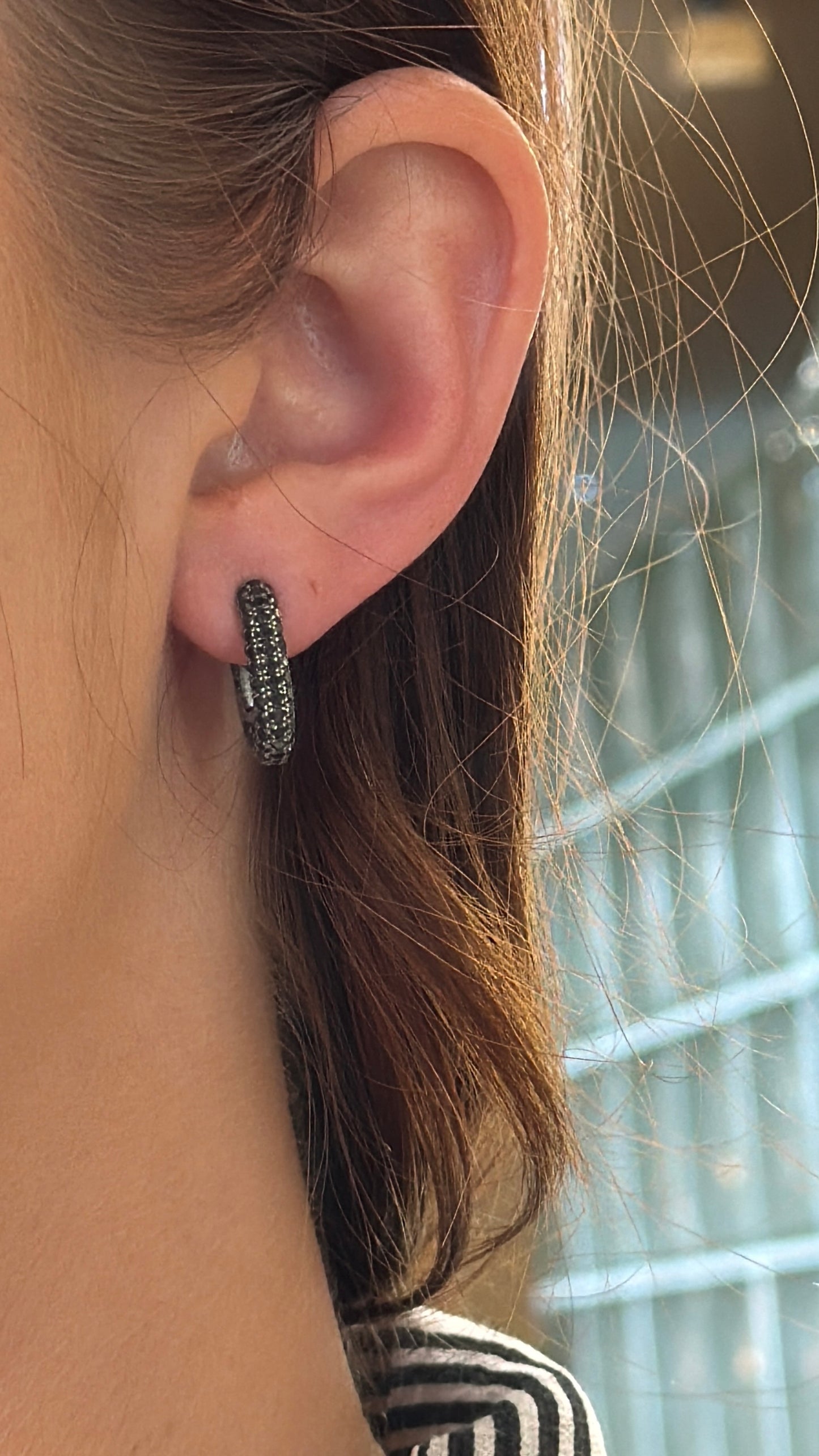 Selim Mouzannar - Link Earrings - Black Diamonds