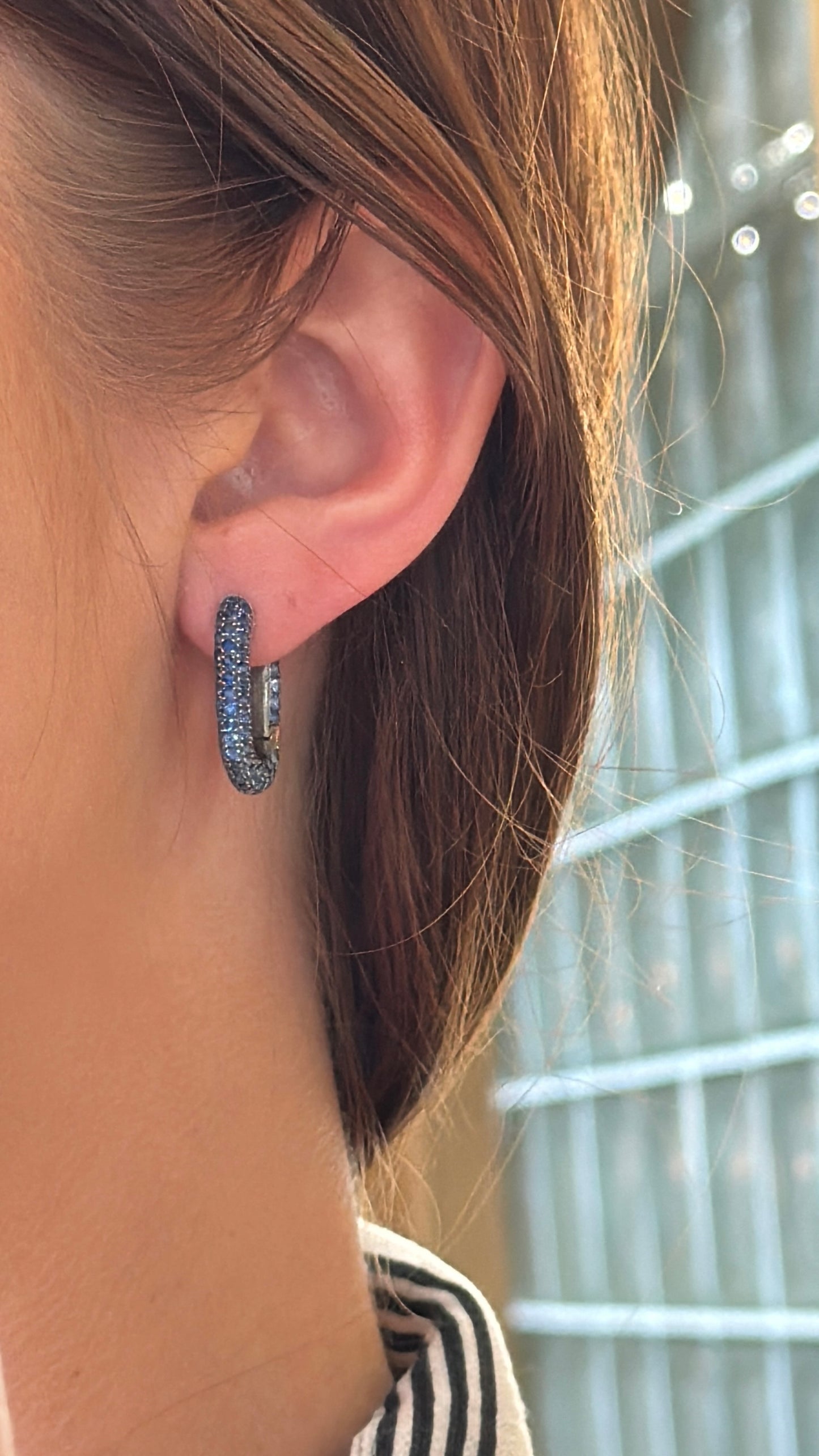 Selim Mouzannar - Link Earrings - Blue Sapphires