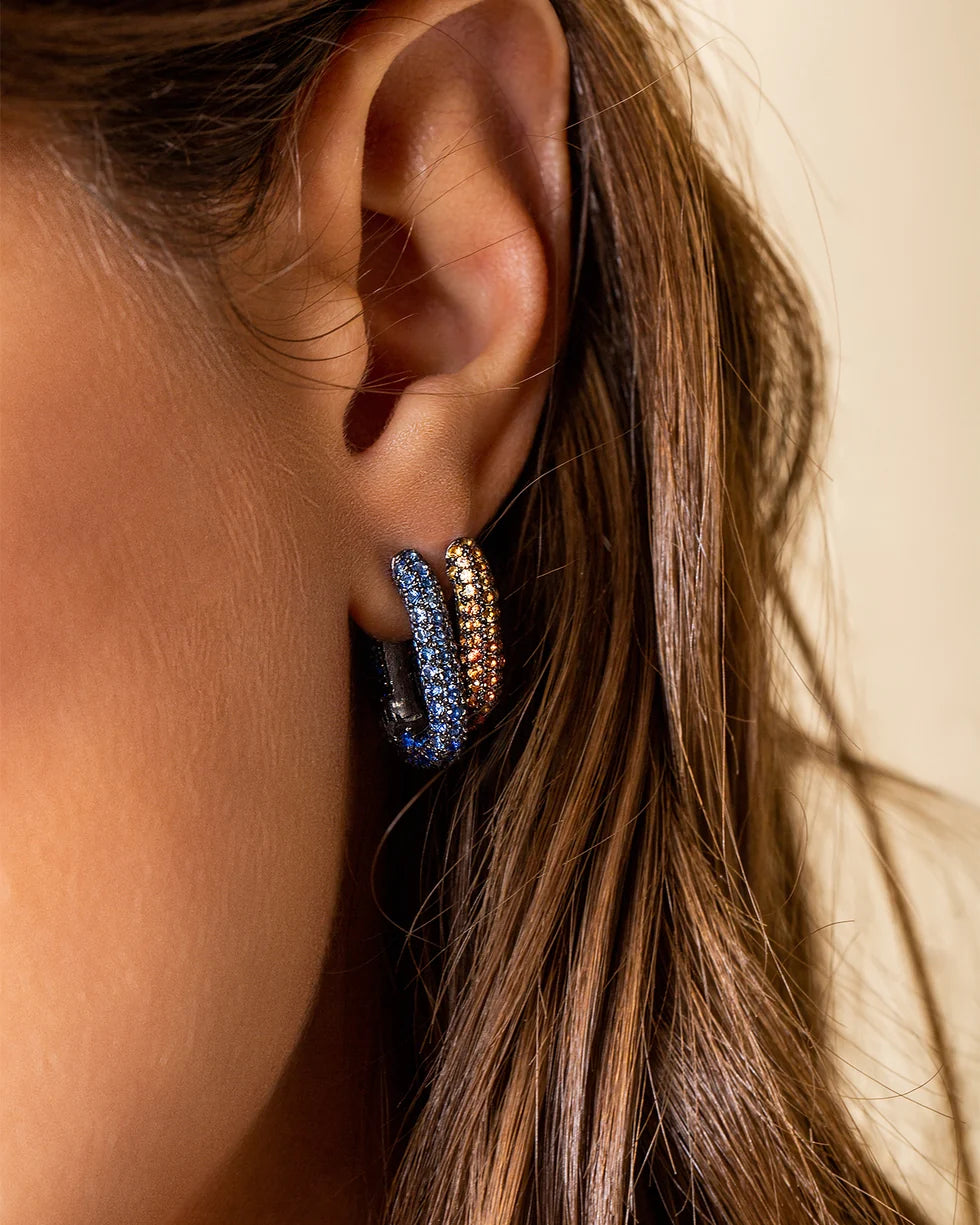 Selim Mouzannar - Link Earrings - Orange Sapphires