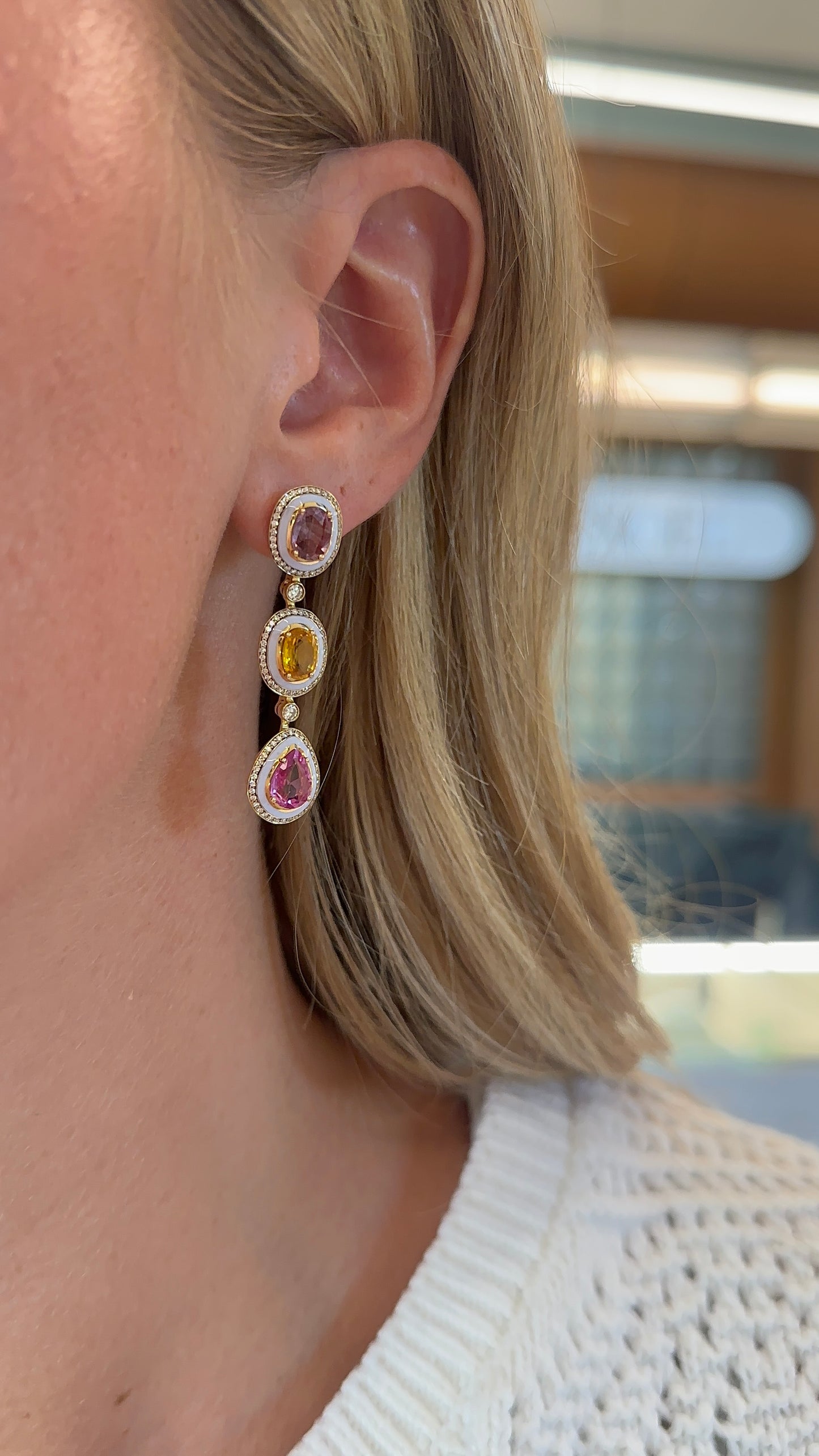 Selim Mouzannar - Mina Sapphire Drop Earrings – Henri Noël