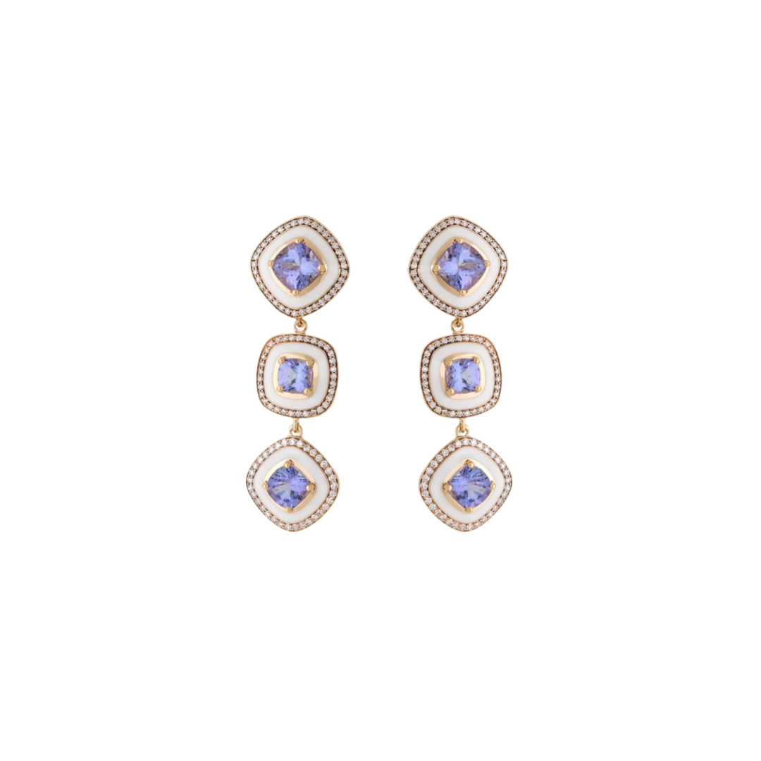 Selim Mouzannar - Mina Tanzanite Drop Earrings – Henri Noël