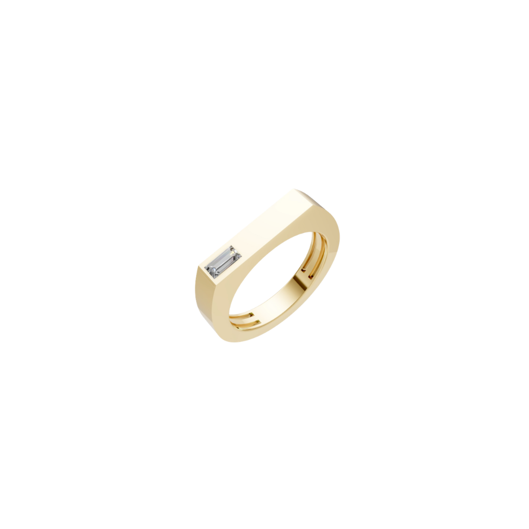Single Baguette Bar Ring – Henri Noël
