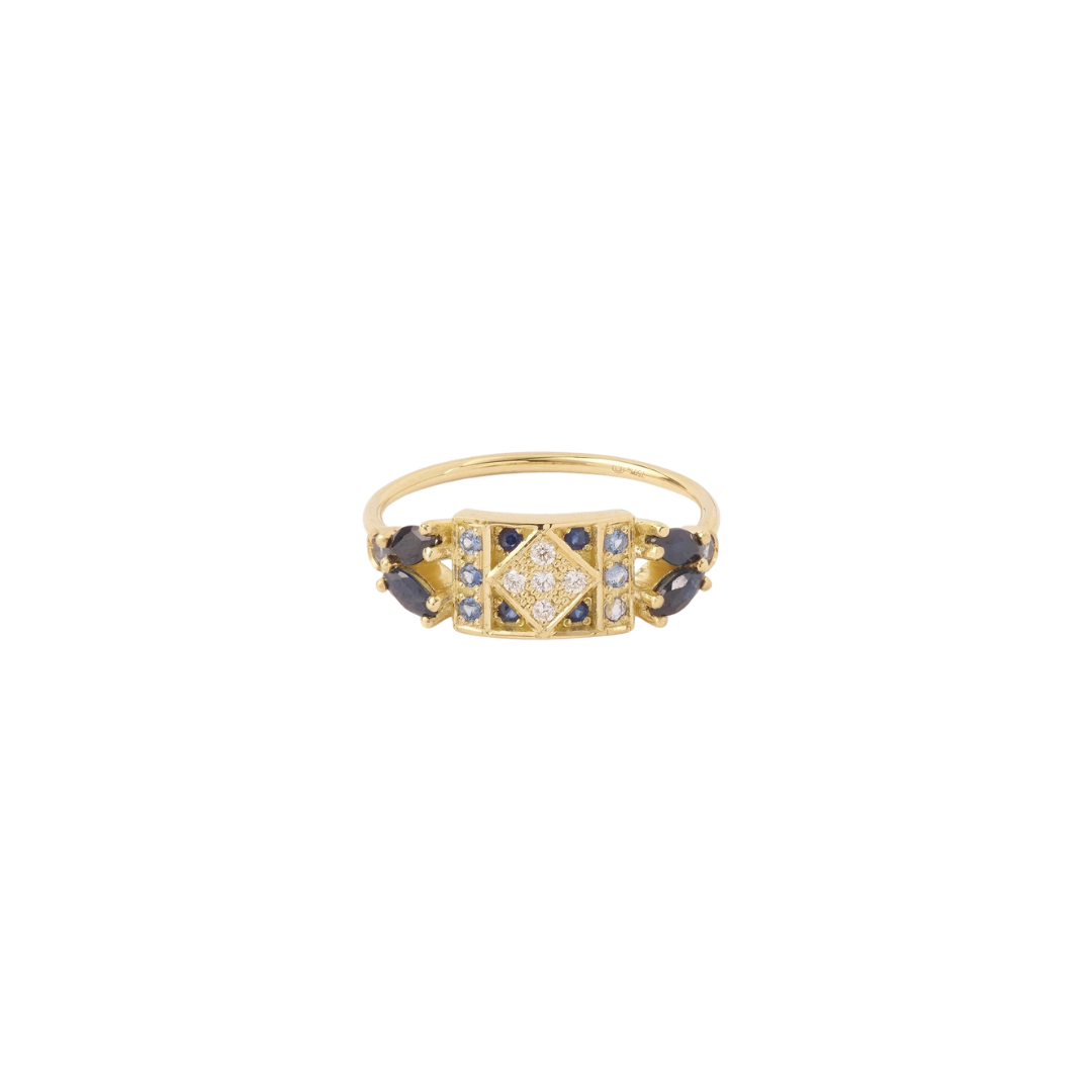 Sophie d'Agon- Ava Ring 2 Marine – Henri Noël