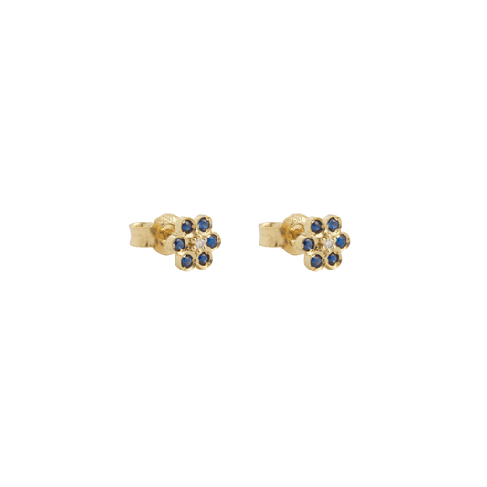 Sophie d'Agon- Miniflower Earrings 4 Blue – Henri Noël