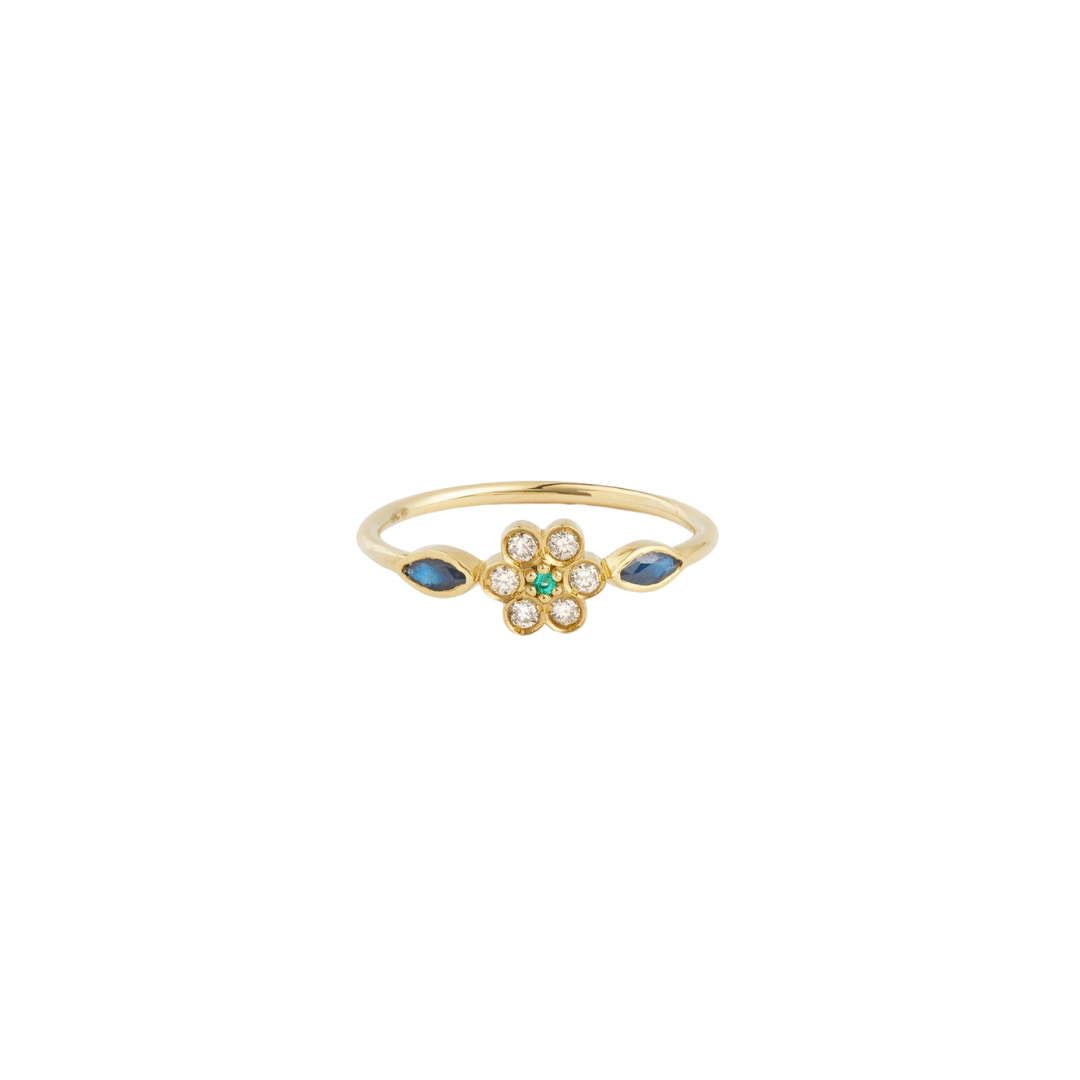 Sophie d'Agon- Miniflower Ring 1 Blue – Henri Noël