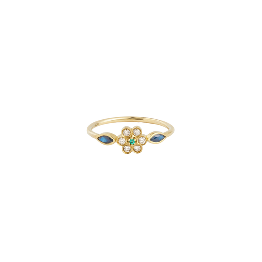 Sophie d'Agon- Miniflower Ring 1 Blue – Henri Noël