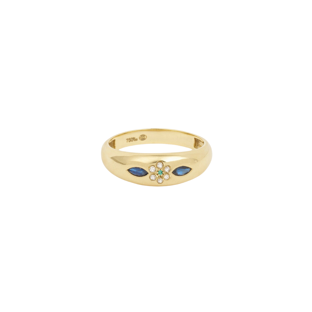 Sophie d'Agon- Miniflower Ring 2 Blue – Henri Noël
