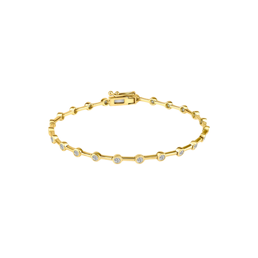 Spaced Diamond Bezel Tennis Bracelet – Henri Noël