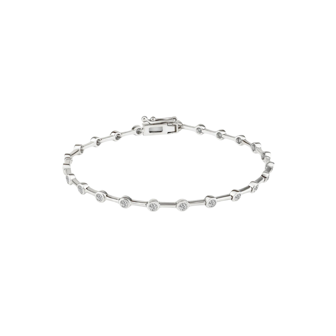 Spaced Diamond Bezel Tennis Bracelet – Henri Noël