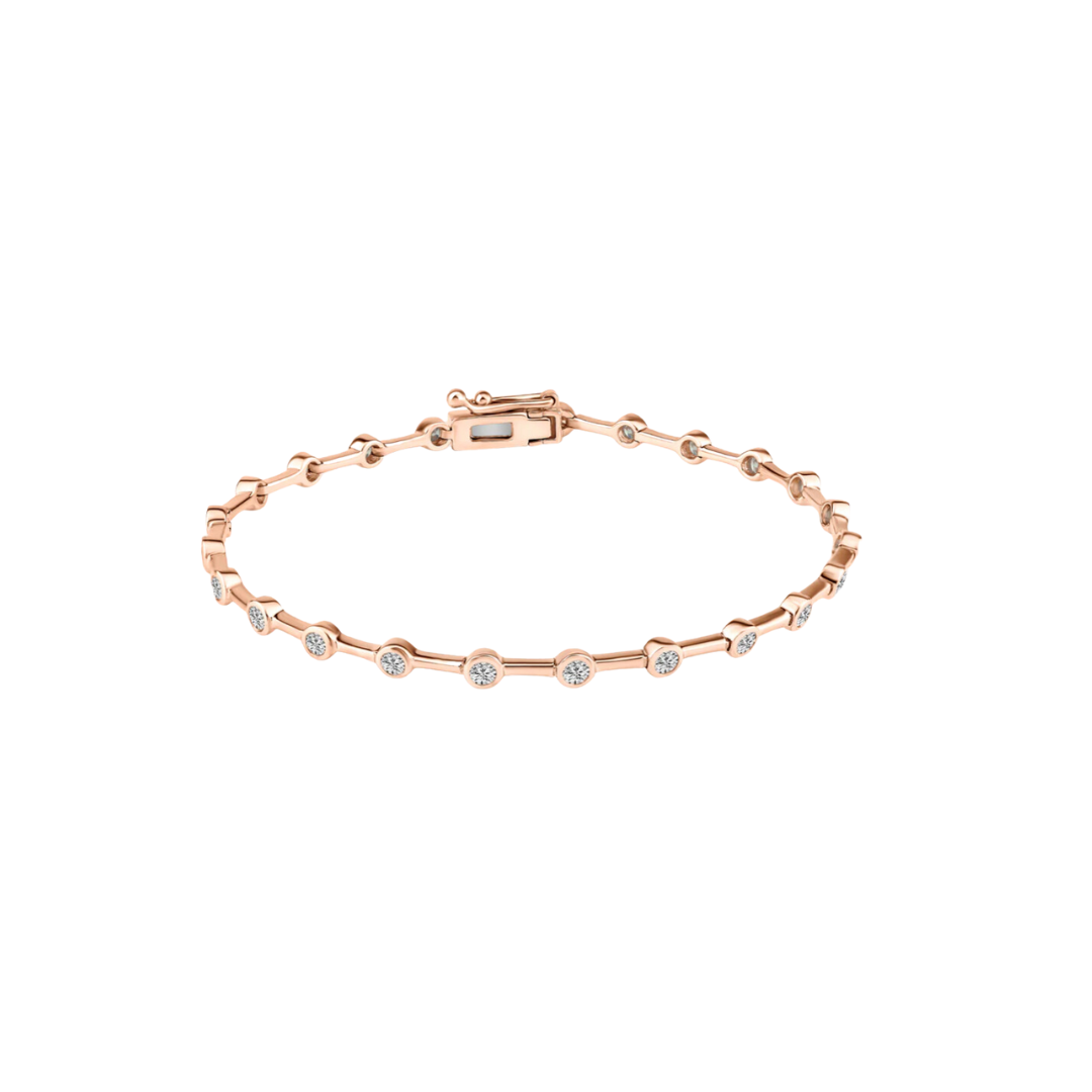 Spaced Diamond Bezel Tennis Bracelet – Henri Noël