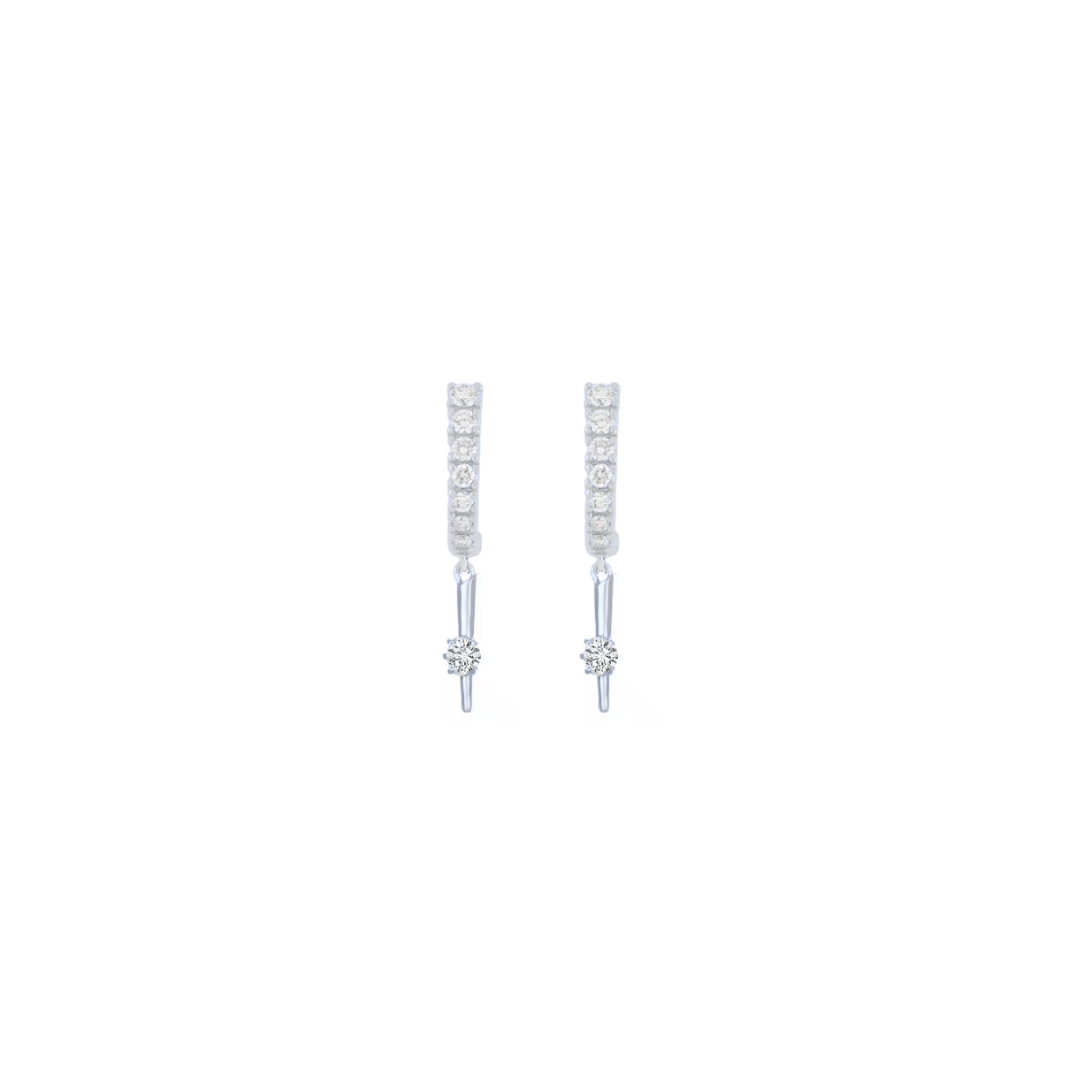 Spear Drop Diamond Huggies – Henri Noël