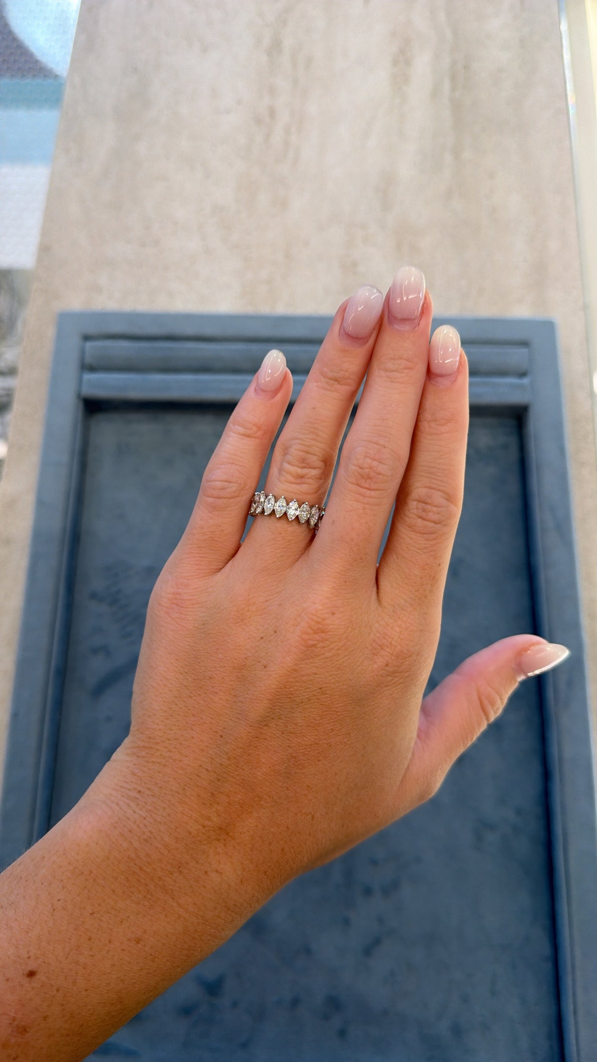 Stackable Marquise Diamond Eternity Band – Henri Noël