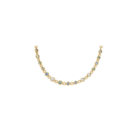 Sybil Sapphire and Diamond Tennis Necklace – Henri Noël