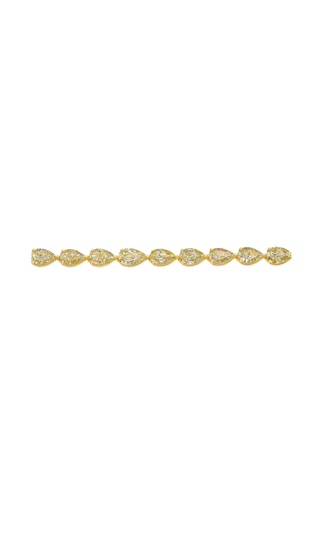 Pear Shape Yellow Diamond Bracelet