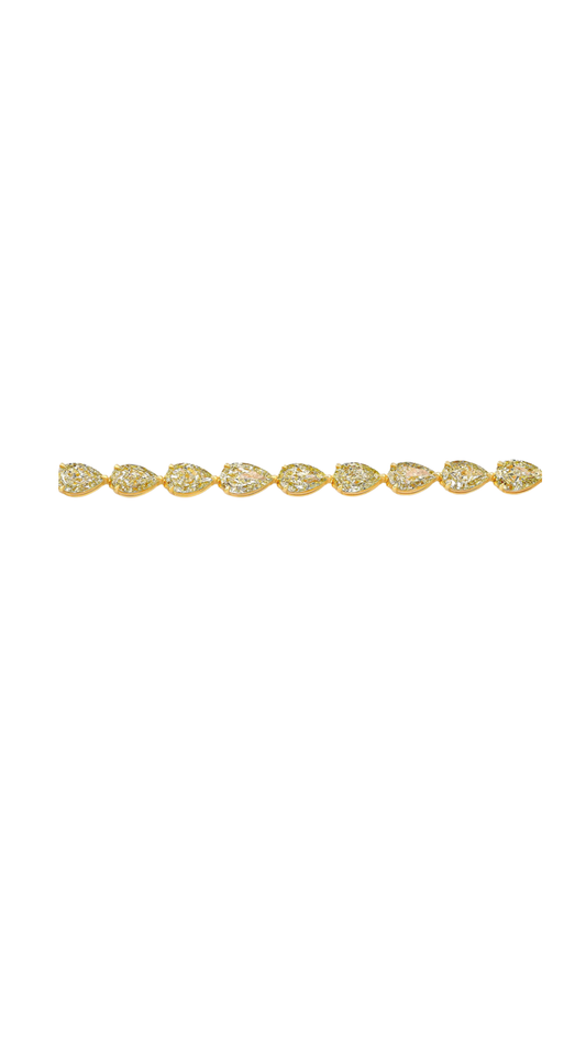 Pear Shape Yellow Diamond Bracelet
