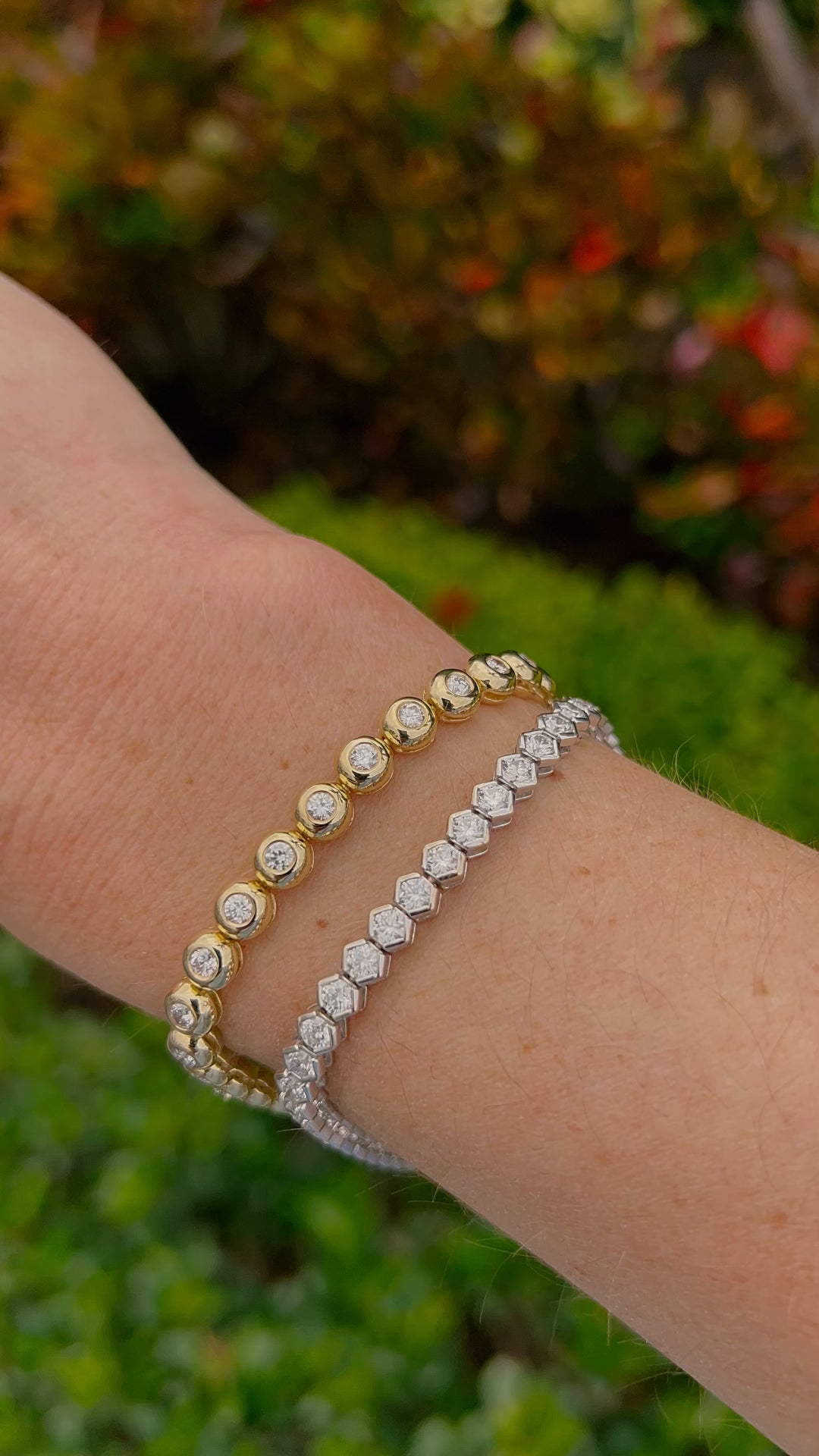 Bubble Diamond Tennis Bracelet