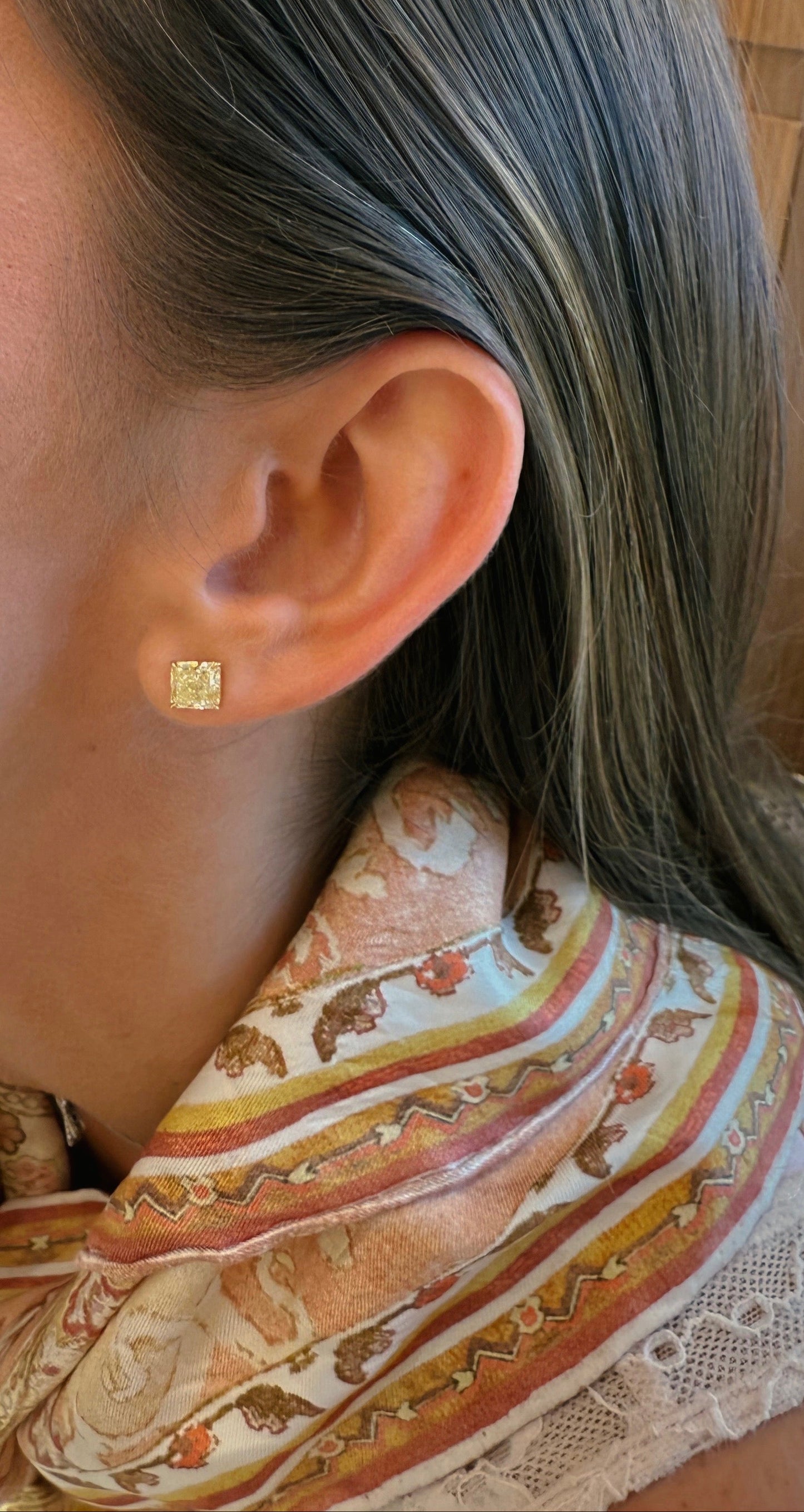 Yellow Diamond Studs