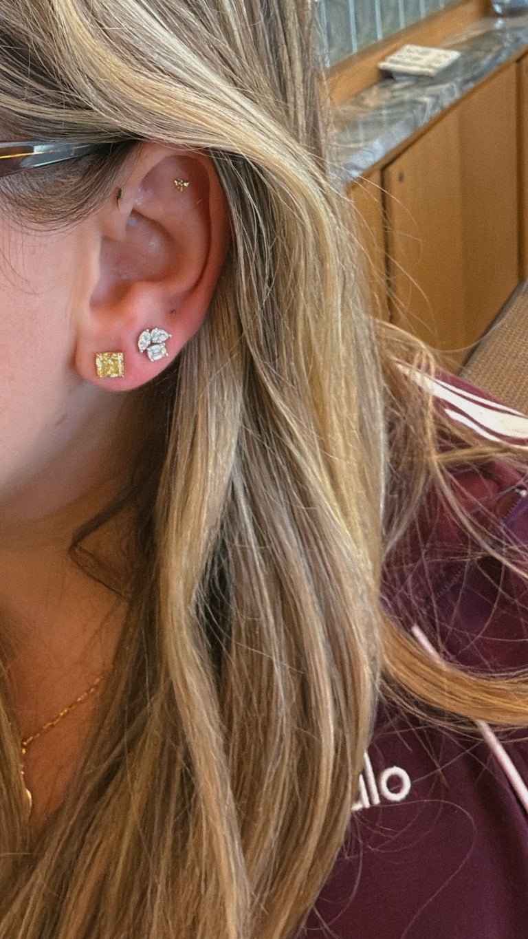 Yellow Diamond Studs