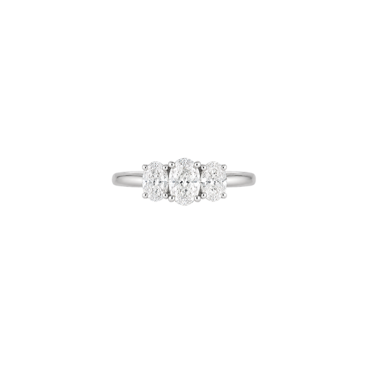 Three Oval Diamond Engagement Ring – Henri Noël