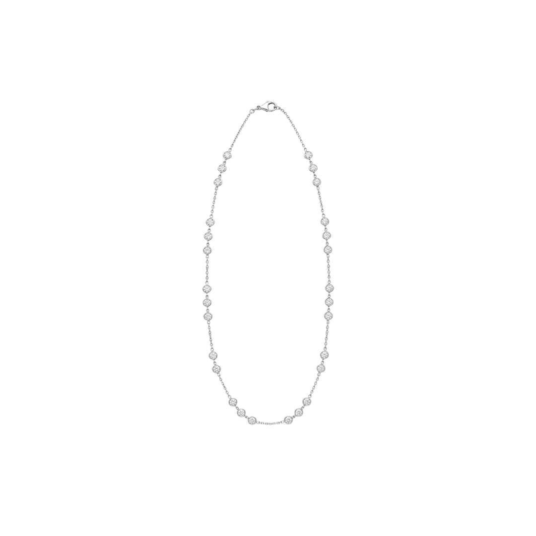 Triple Bezel Diamond Necklace – Henri Noël
