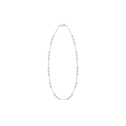 Triple Bezel Diamond Necklace – Henri Noël