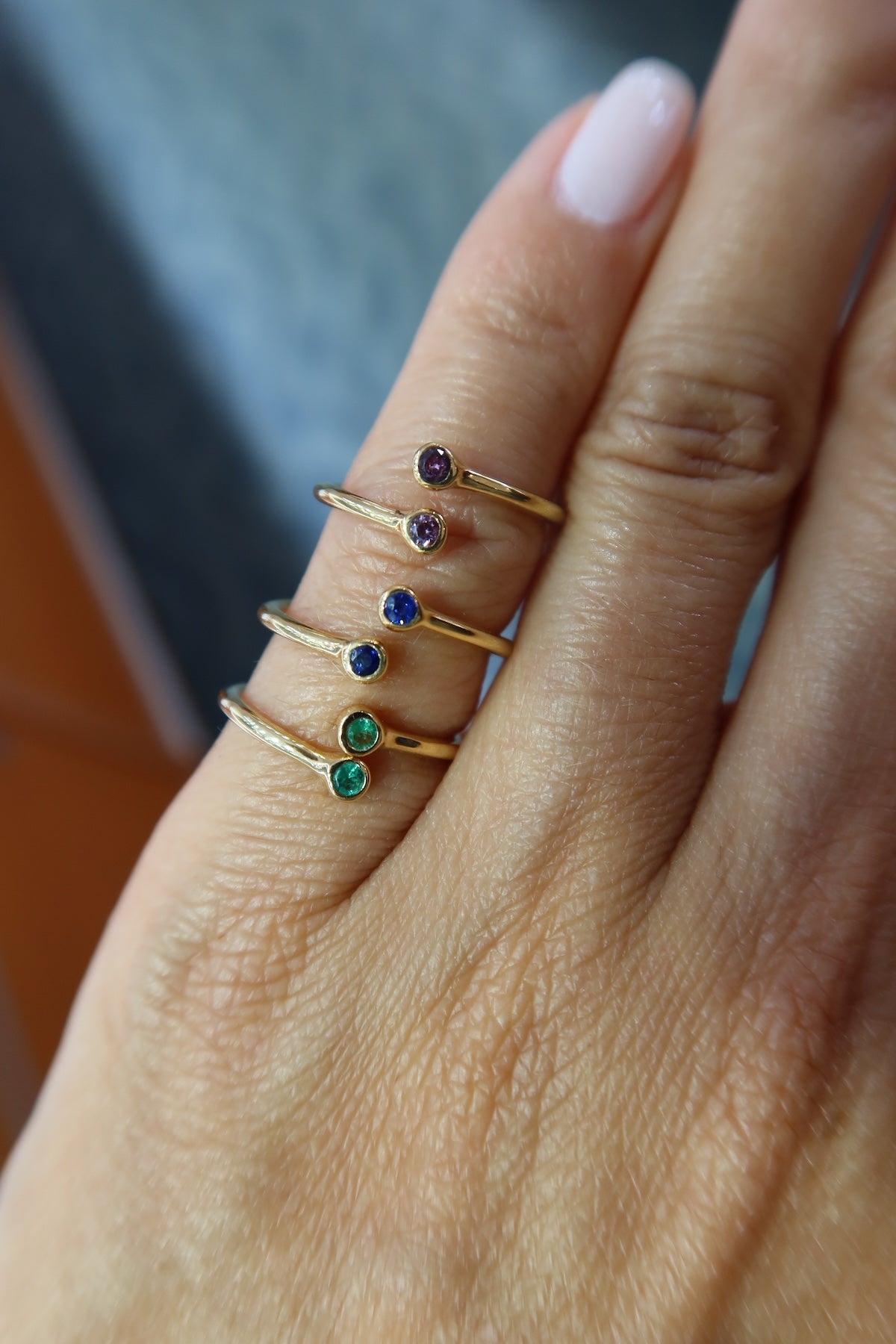 Twin Gemstone Pinky Ring – Henri Noël