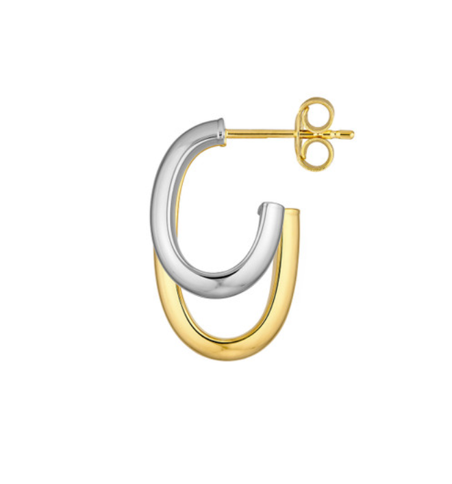 Two-Tone Chunky Hoops – Henri Noël