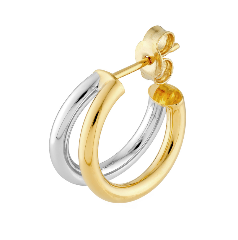 Two-Tone Double Hoops – Henri Noël
