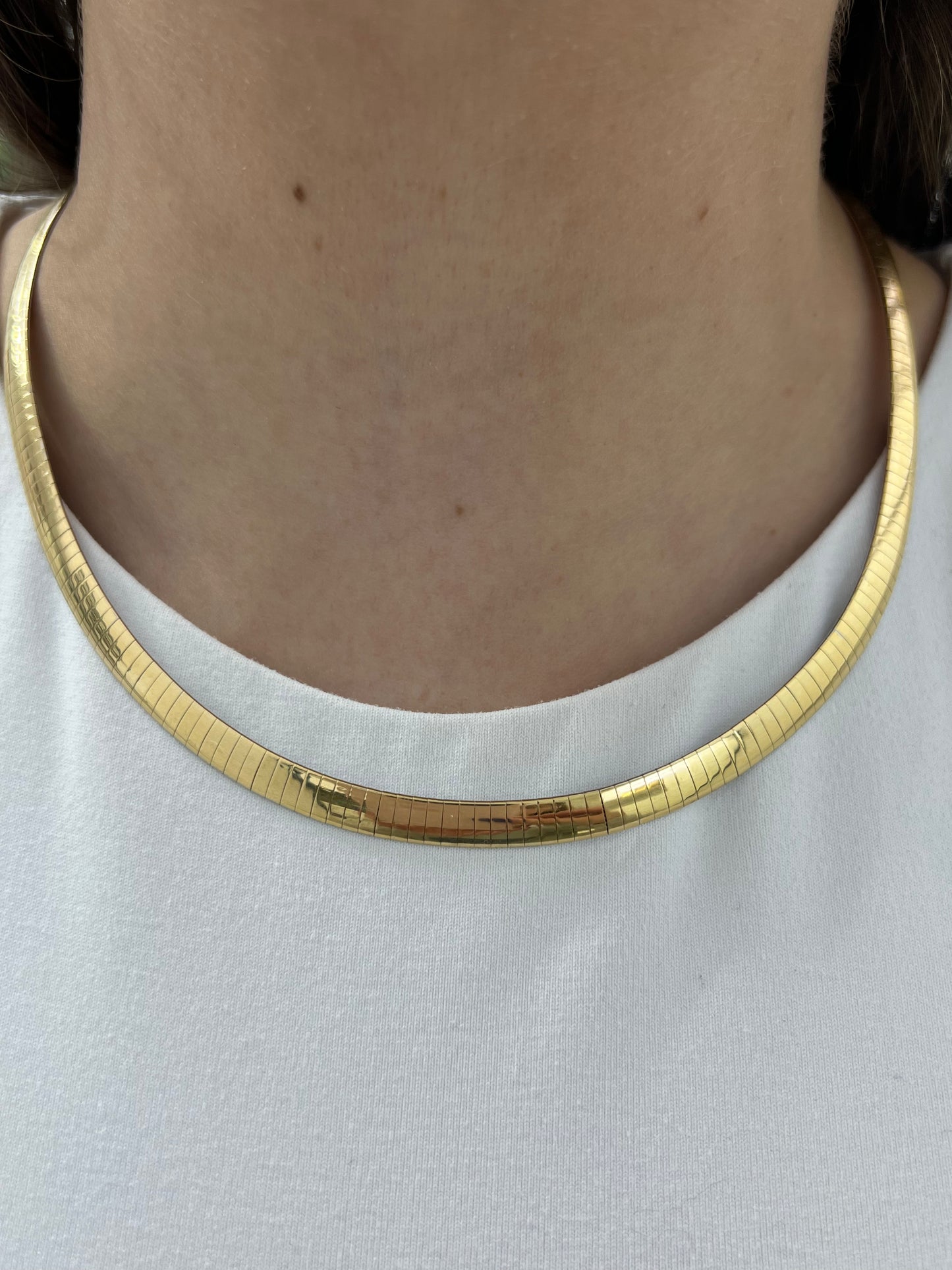 Two-Tone Omega Necklace – Henri Noël
