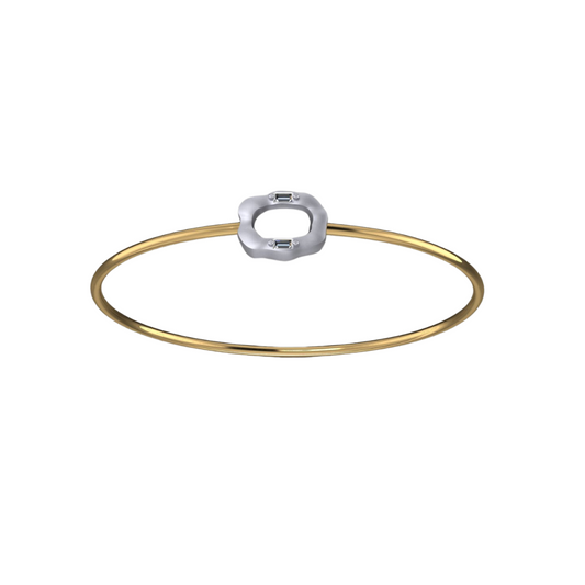 Two Tone Cuff Bangle – Henri Noël