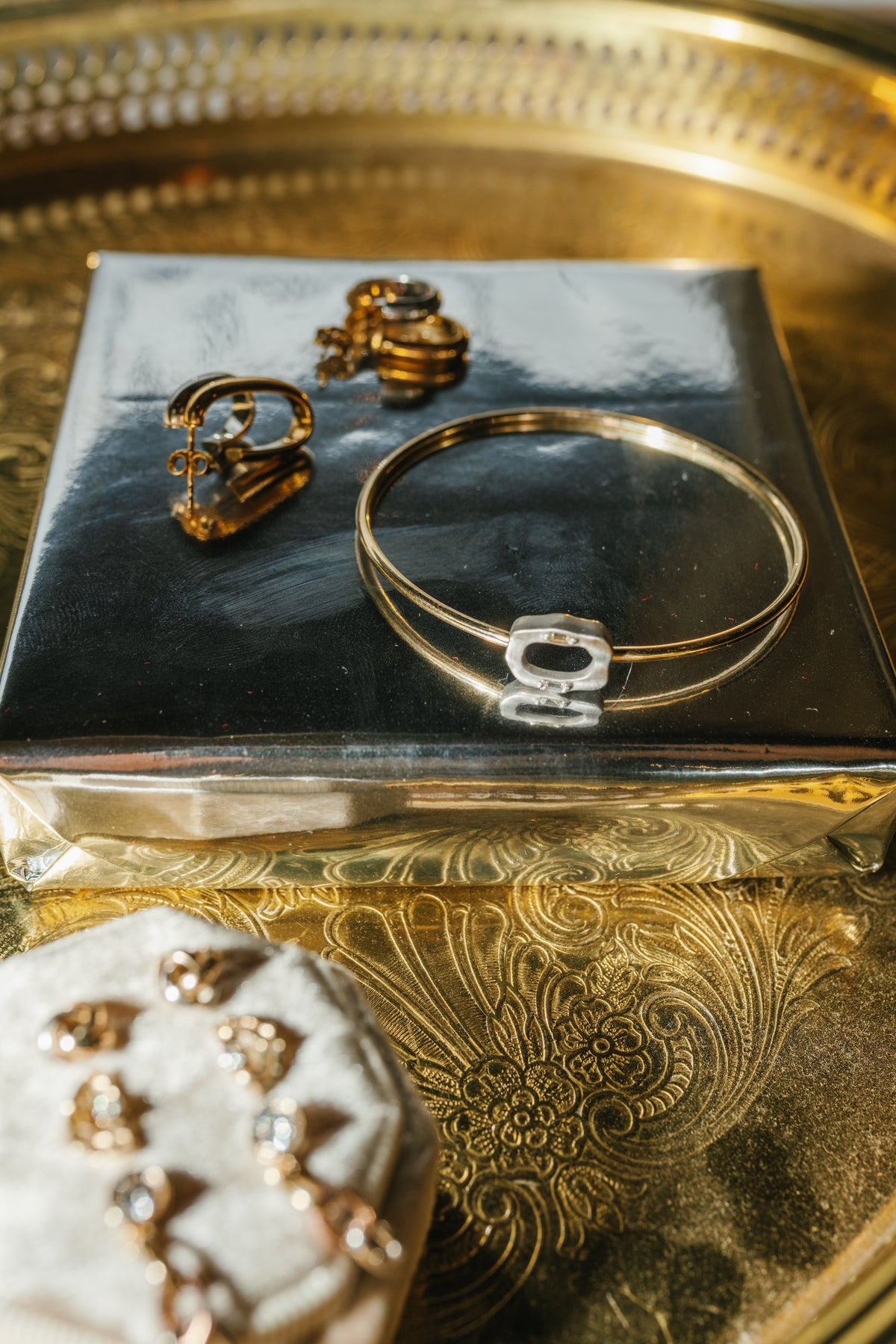 Two Tone Cuff Bangle – Henri Noël