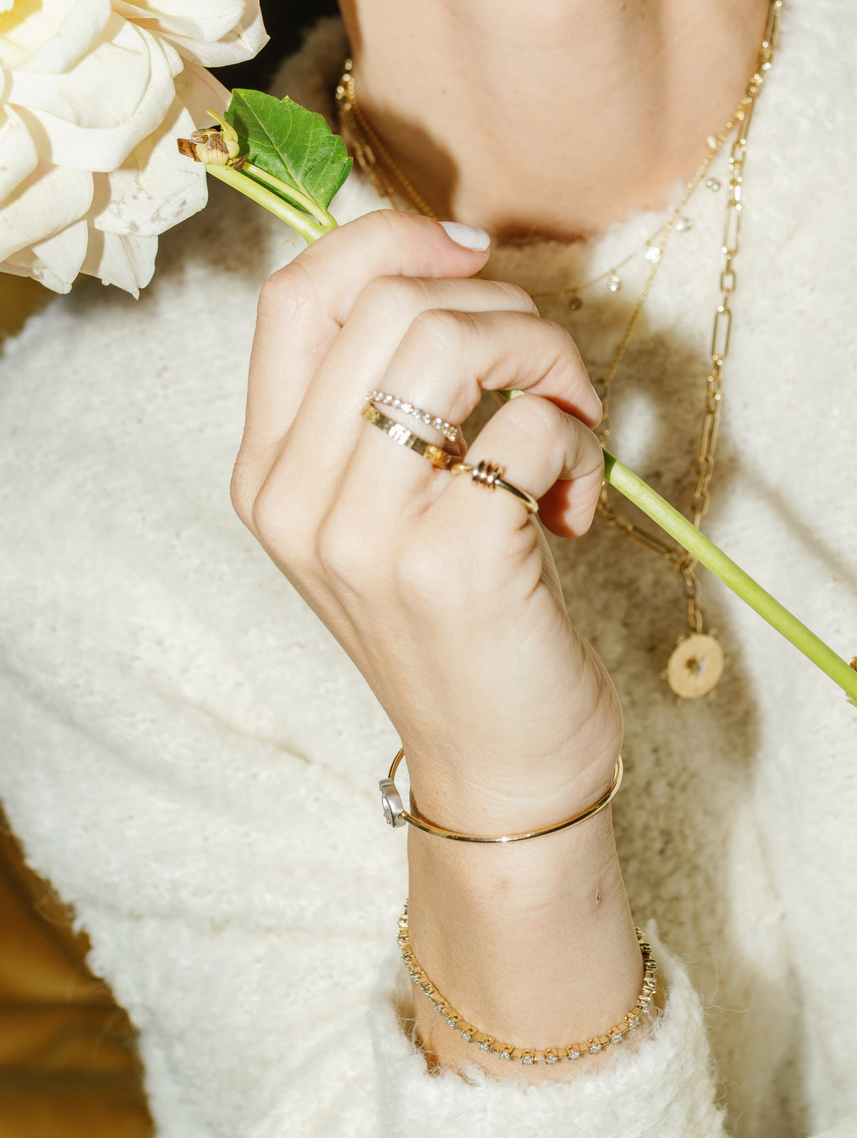 Two Tone Cuff Bangle – Henri Noël