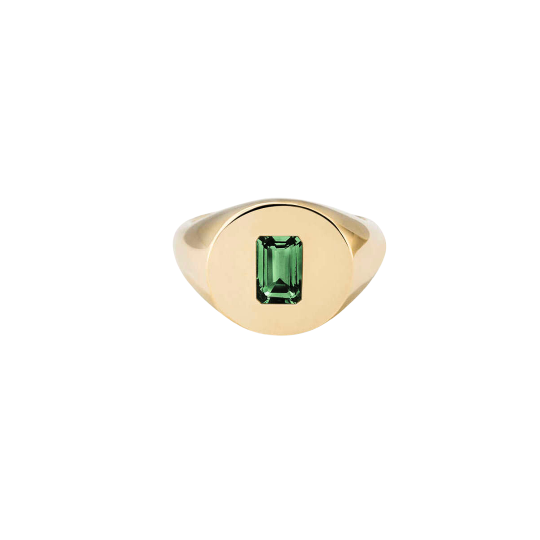 Emerald pinky ring on sale mens