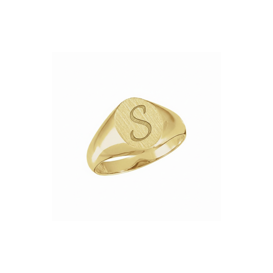 Initial Custom Signet Ring