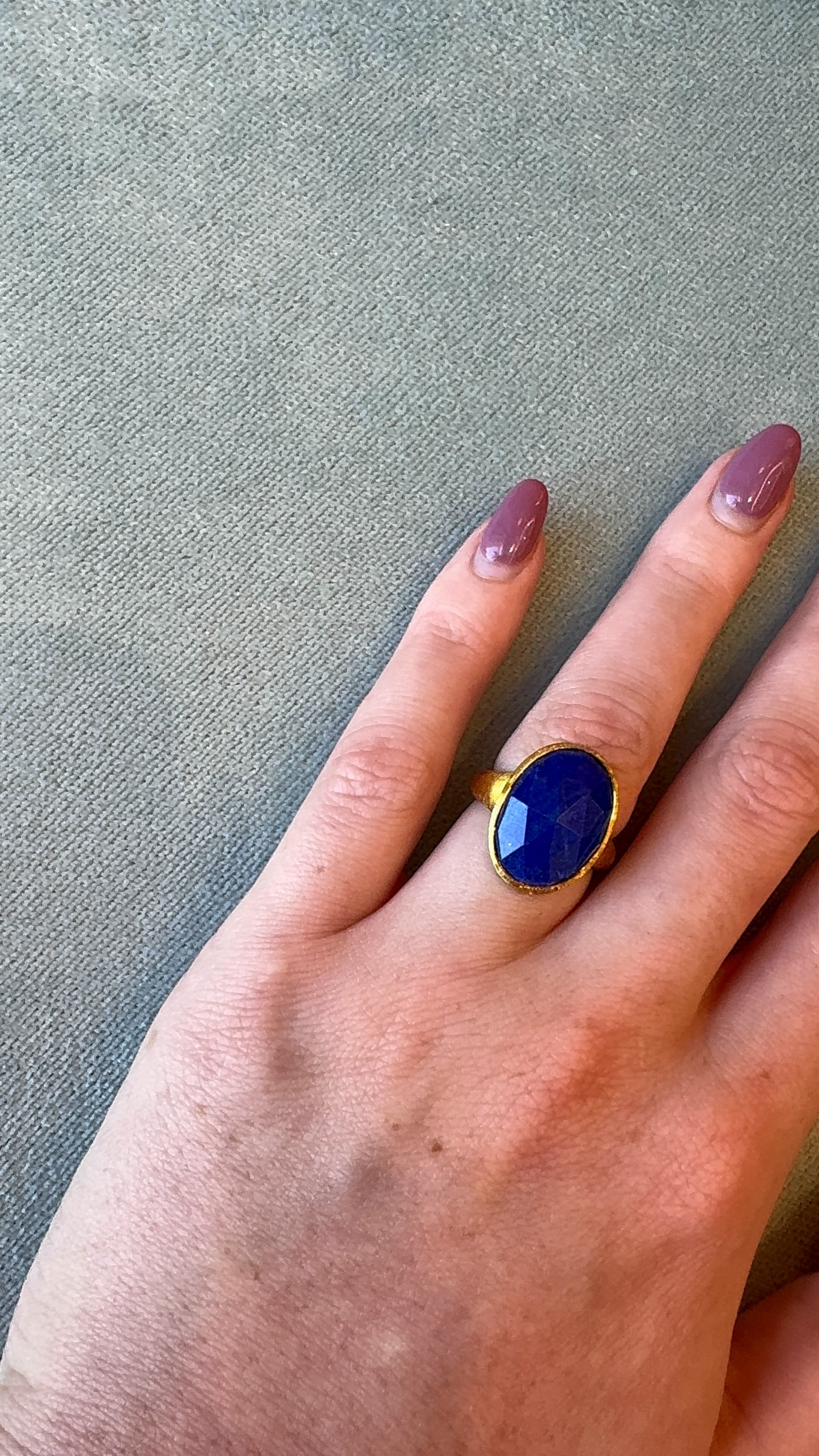 Vintage Blue Lapis Cocktail Ring – Henri Noël