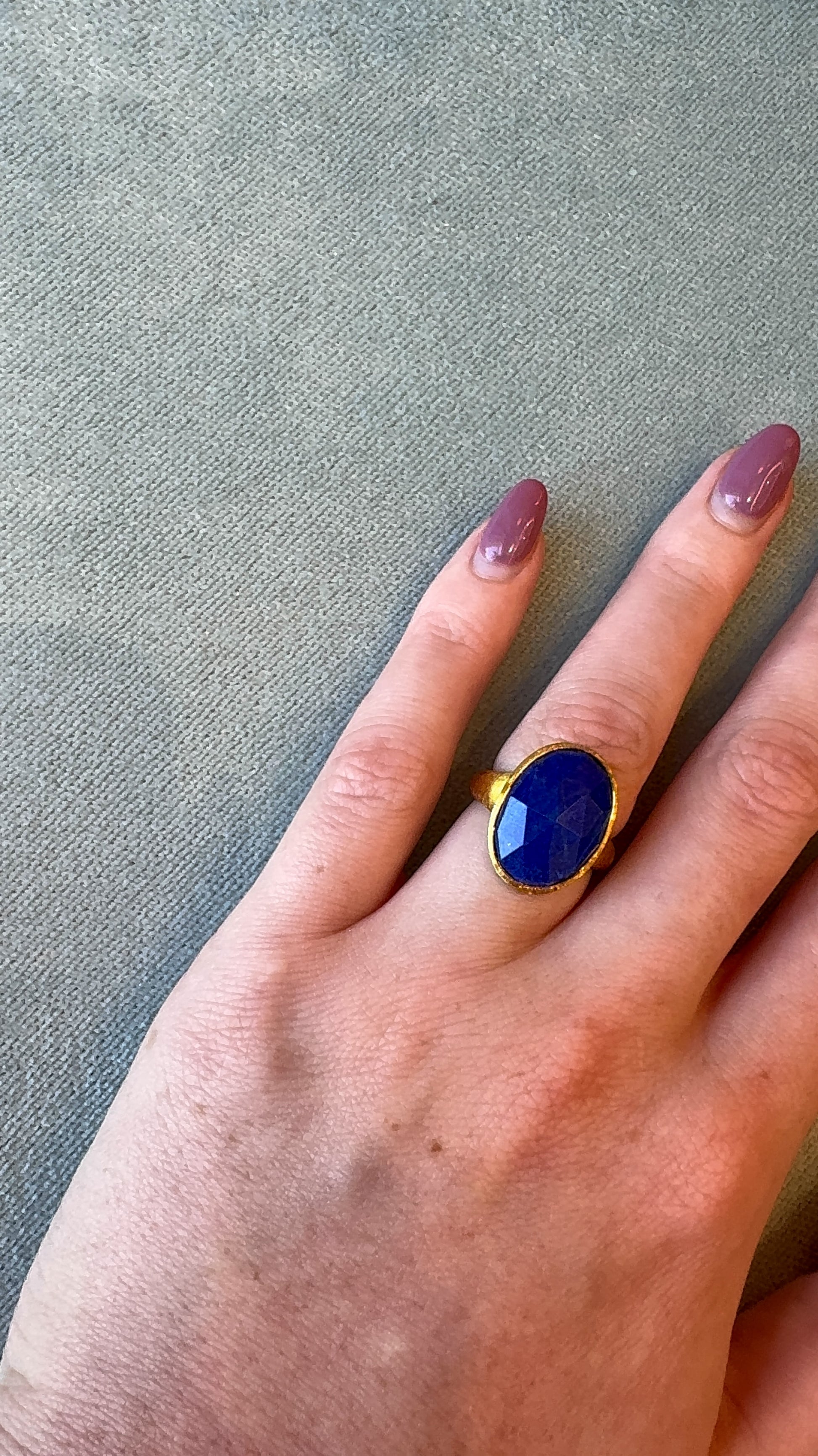 Vintage Blue Lapis Cocktail Ring – Henri Noël