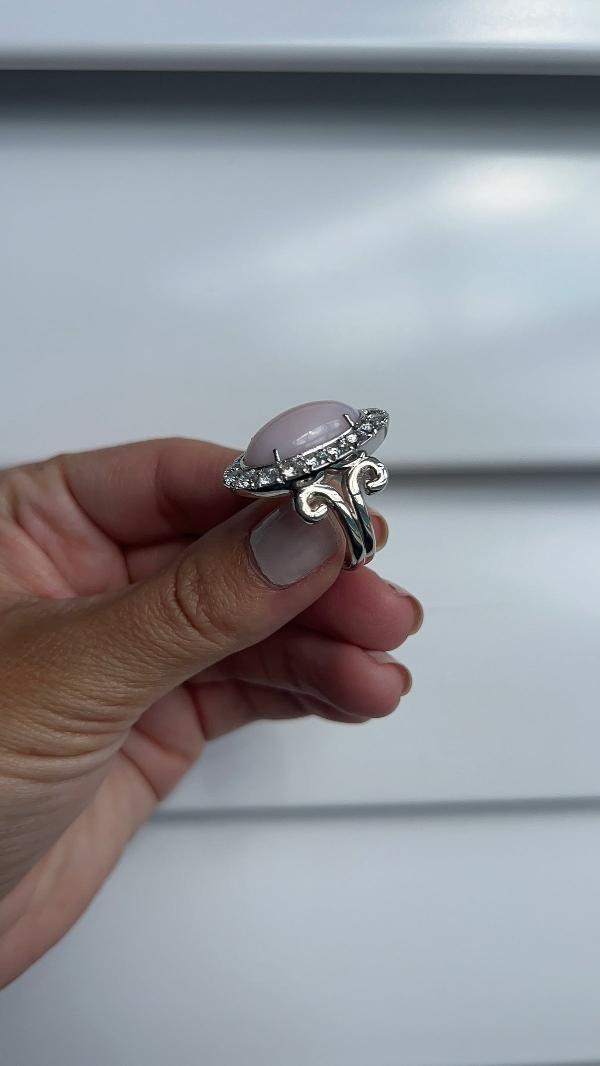 Vintage Coral and Diamond Cocktail Ring – Henri Noël