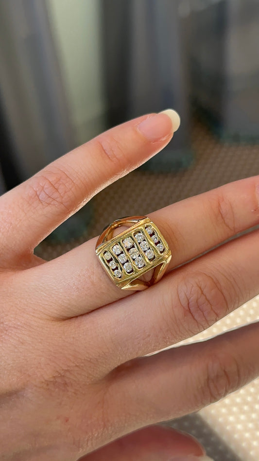 Vintage Diamond Row Ring – Henri Noël