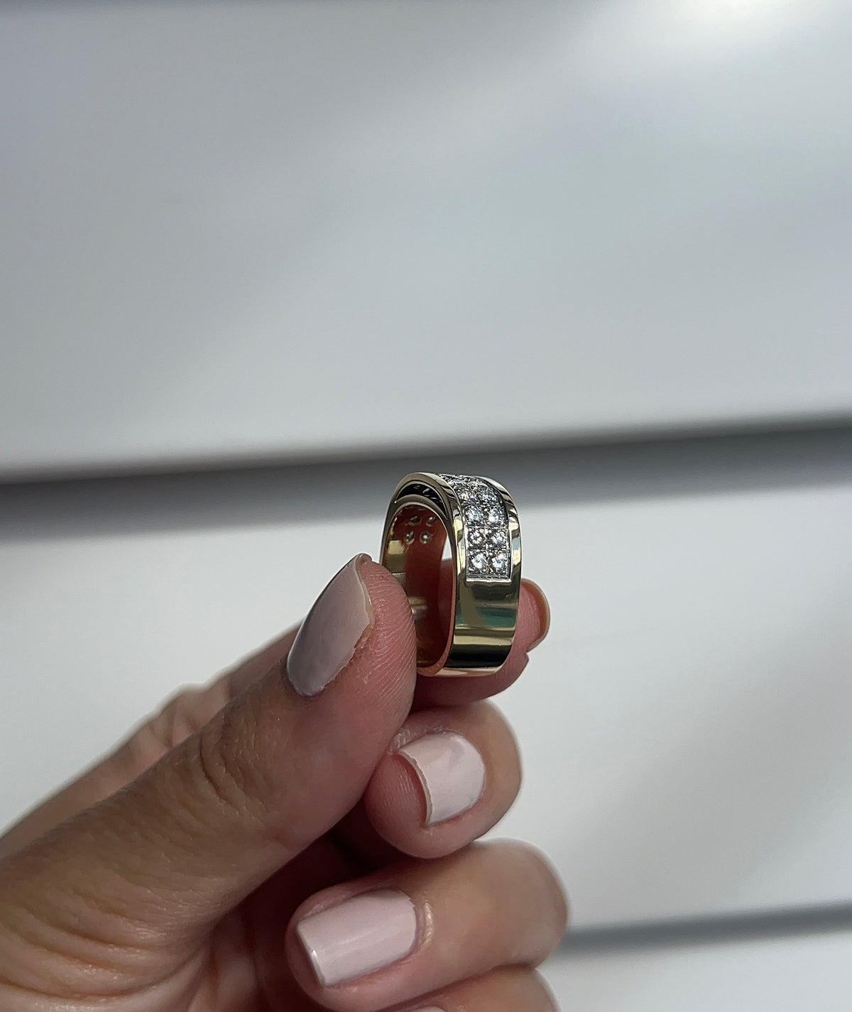 Vintage Diamond Square Cocktail Ring – Henri Noël