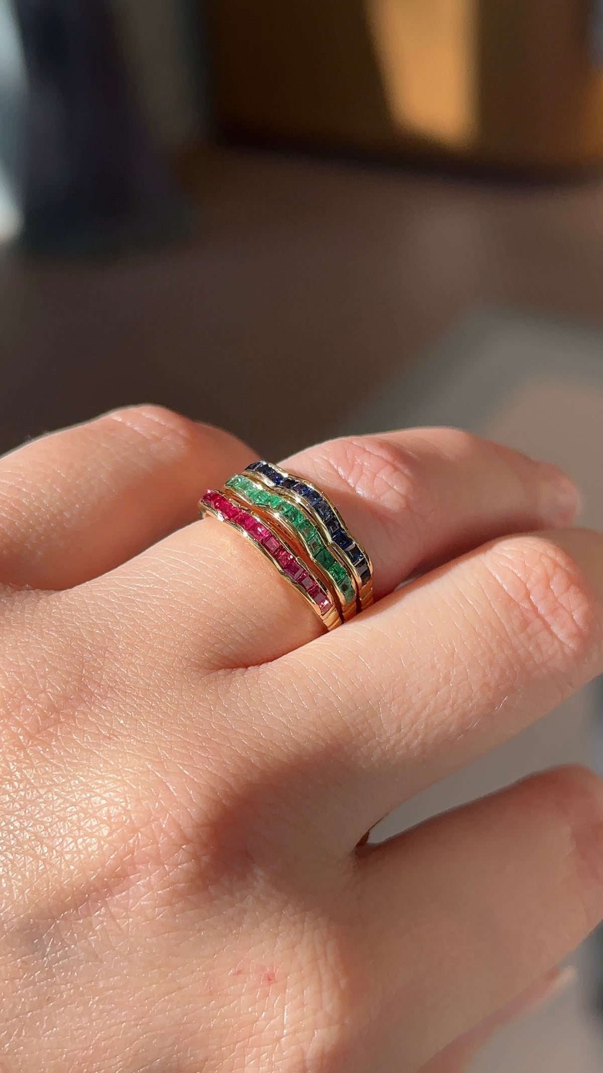 Vintage Gemstone Stacking Rings – Henri Noël