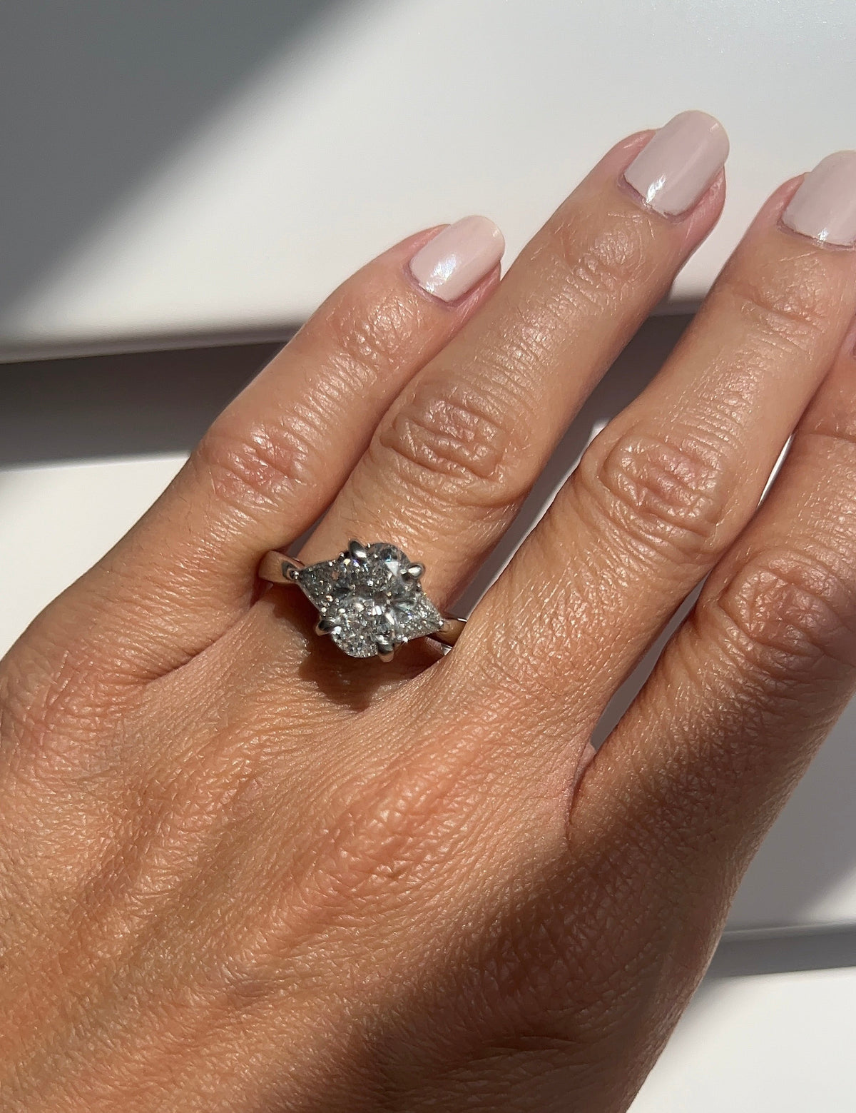 Vintage Oval Cut Diamond Trillion Ring – Henri Noël